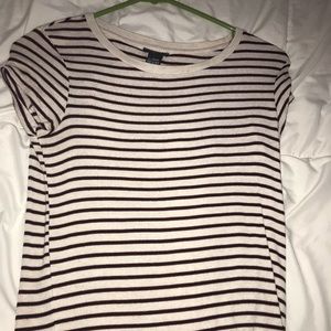 a striped t-shirt